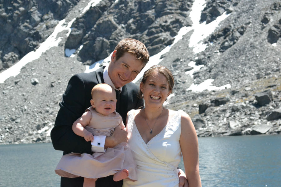 adventure wedding queenstown with baby