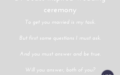 Dr Seuss Inspired Wedding Ceremony and Vows