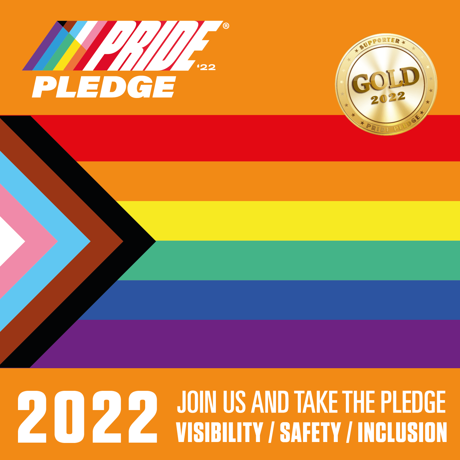 pride pledge supporter sticker 2022